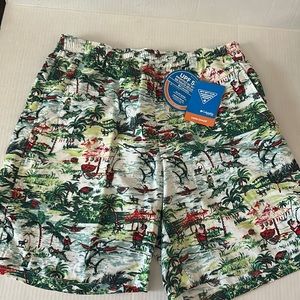 Columbia Omni-Shade UPF 50 Fishing Santa swim trunks